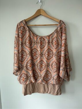 (M) Boho Printed Suzy shier top